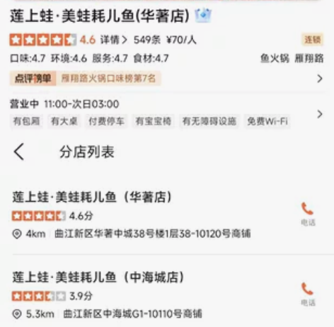 西安牛蛙双人餐 莲上蛙·美蛙耗儿鱼(5店通...