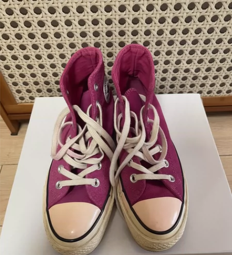 潮牌converse高帮帆布鞋女百搭时尚休...