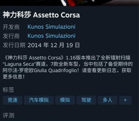 神力科莎 Steam激活码/ Assett...