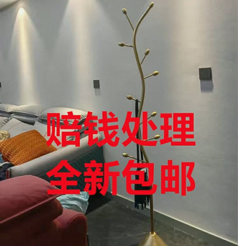 全新亏本衣帽架轻奢风卧室挂衣床边艺术品架包...