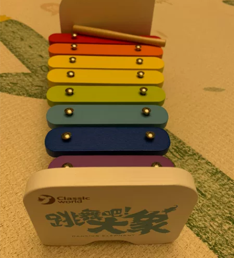 可来赛音乐启蒙木制大象情景八音小敲琴，幼儿...