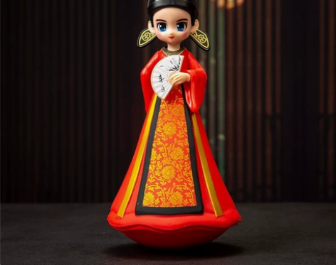西安旅游纪念品大唐不夜城音乐不倒翁小姐姐家...
