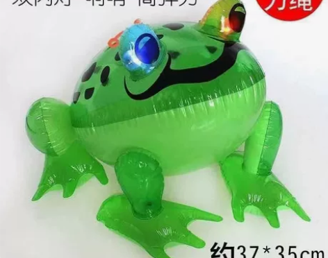 孤寡青蛙新款网红地摊热品双眼亮灯发光弹力气...