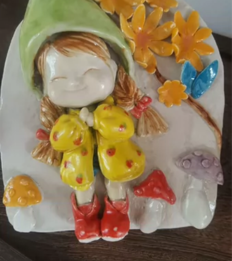 陶艺泥板立体画,釉下彩。每样只有一件,纯手...