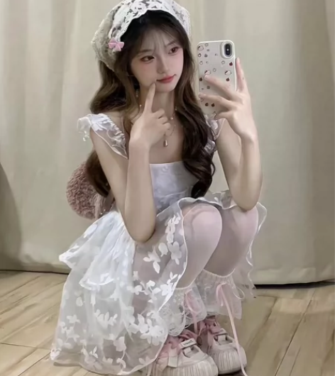甜美温柔风蓬蓬裙 颜色:如图尺码:S M ...