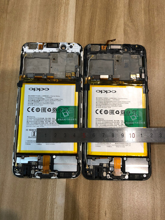 OPPO R9s中框前壳支架,尾插小板指纹...