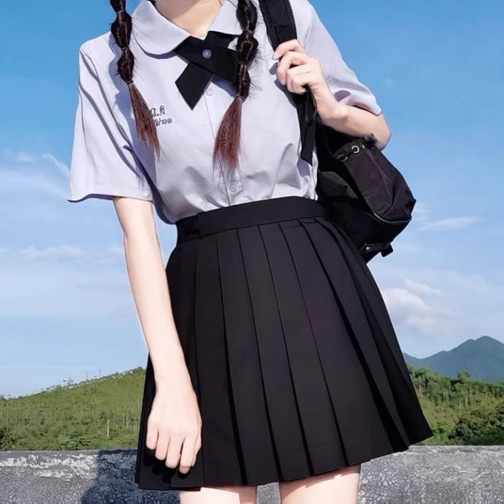 日式女生短裙百褶裙学生裙 L码 腰围70裙...