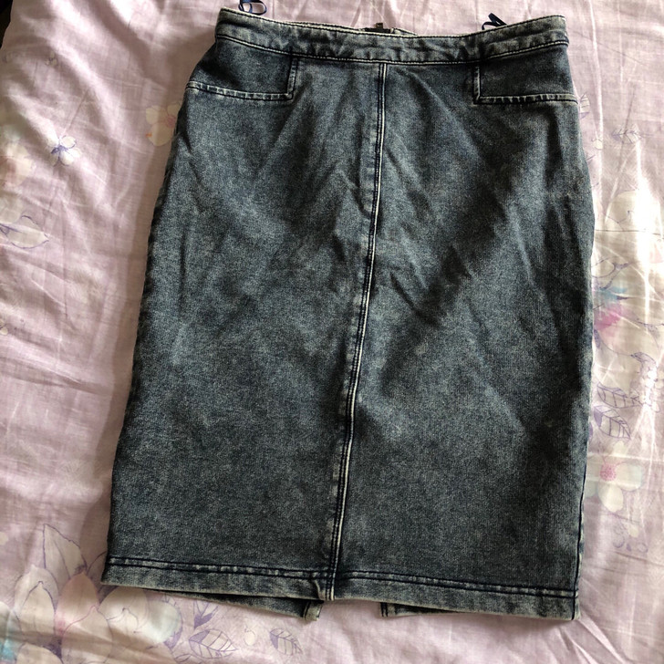 女士UR牛仔半身裙包臀裙M 码