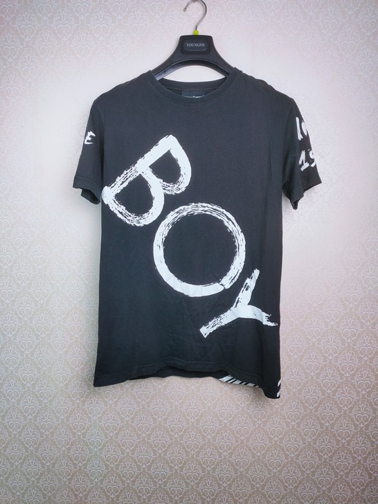 BOY LONDON男士黑色短袖T恤衫低价转
