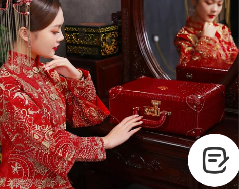 彩礼箱礼金箱结婚箱子新娘陪嫁箱嫁妆箱压箱