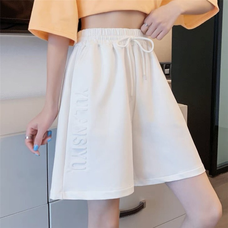夏季新款立体印花运动短裤女学生韩版宽松阔腿...