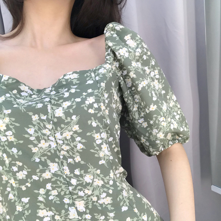 法国小众很仙的连衣裙2019新款夏裙子仙女...