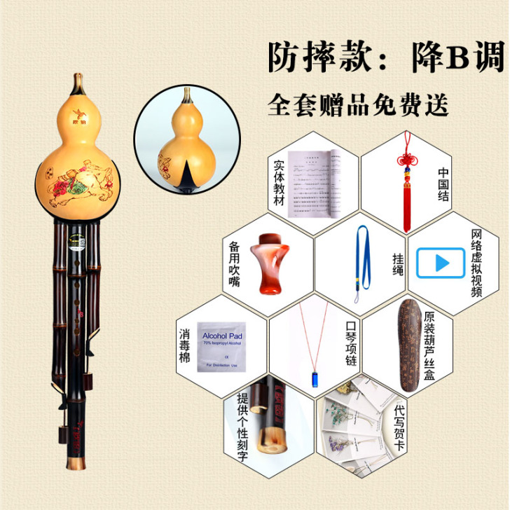 欧铂 葫芦丝,全新的。只有盒子和葫芦丝。新...