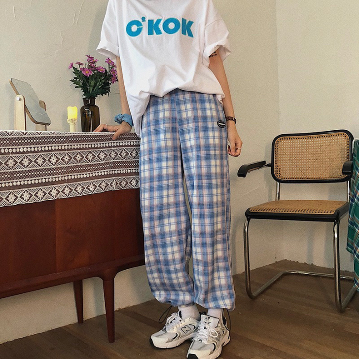 CCKOK自制 裤子女2021夏季复古高腰...