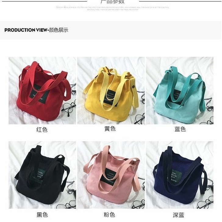 新款文艺单肩包帆布包女包单肩斜挎包女布包学...