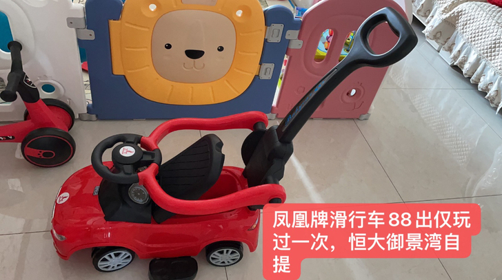 凤凰牌宝宝滑行车，可以装电池有音乐，只玩过...