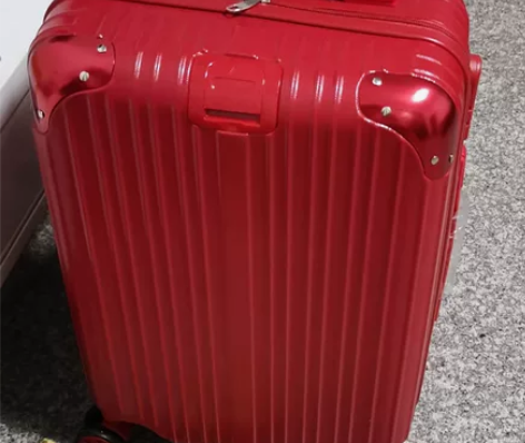 网红拉杆箱旅行箱26寸,红色,9.6新 ...