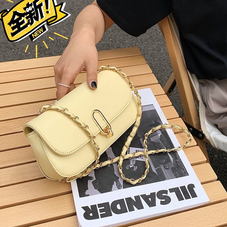 【全新包包】夏季链条包今年流行的黄色小包包...