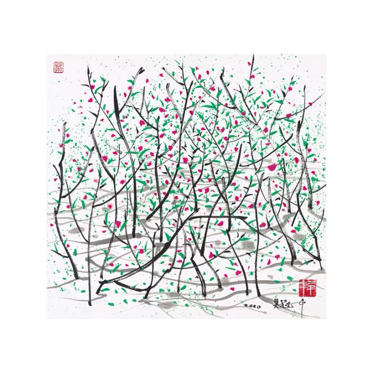手绘仿作吴冠中老师画,1:1画作规格 55...