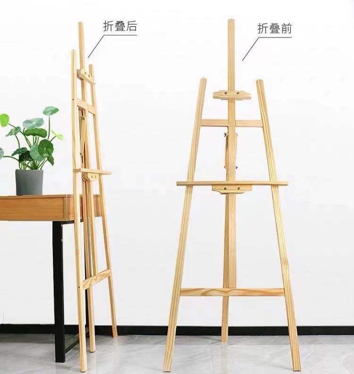 画架一堆，木质的50元3个，铁艺金色的50...
