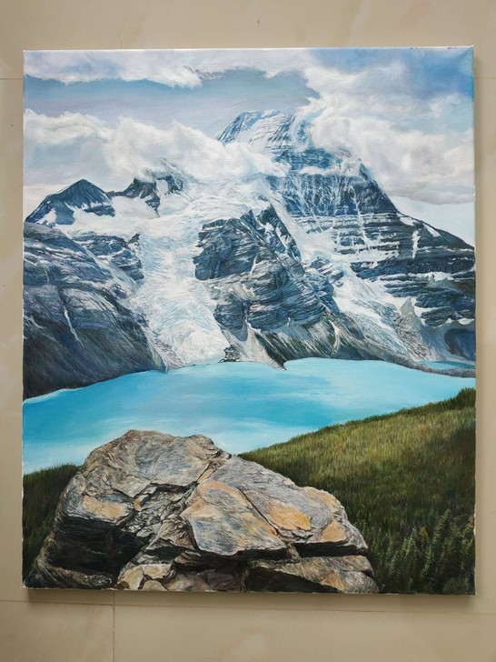 纯手绘油画，50X60cm，专业亚麻油画布...