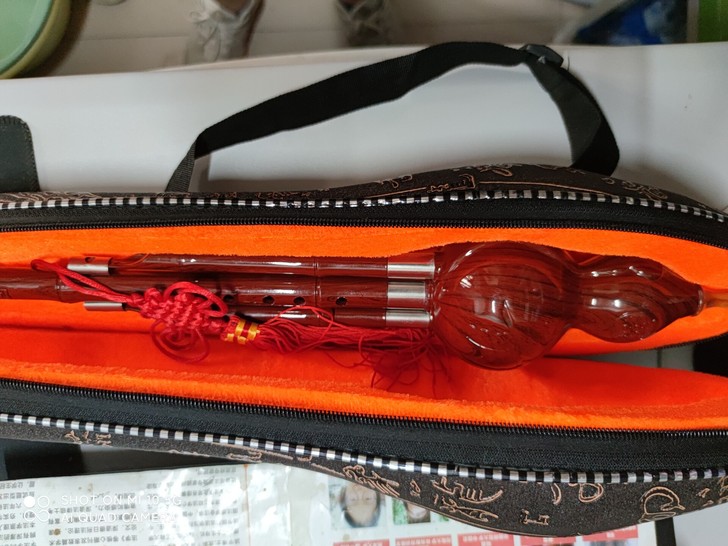 云南七彩葫芦丝，五铜加固款，仿红木降b，刚...