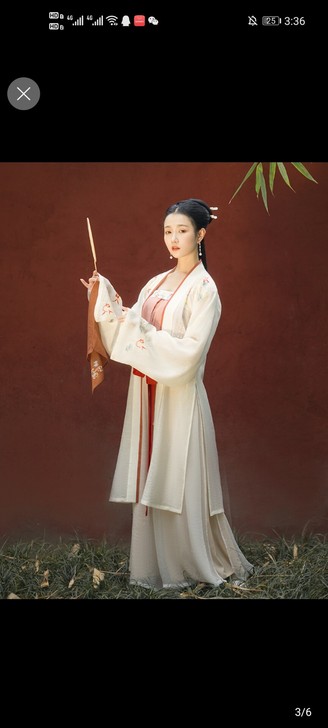 出绝版重回汉唐宋制褙子汉服 m码 白色 仅...