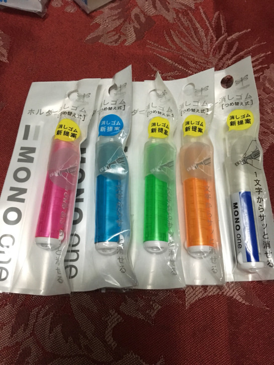 日本本土采购的蜻蜓橡皮,日本制造,旋转口红...