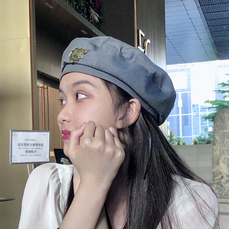 网红~贝雷帽女春夏薄款英伦复古风ins潮海...