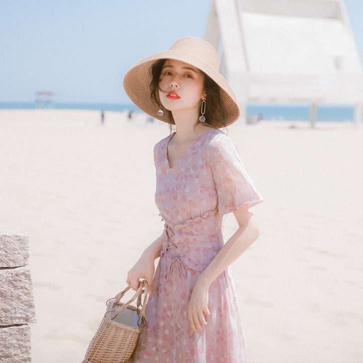 2019夏季新款流行裙子连衣裙仙女超仙甜美...