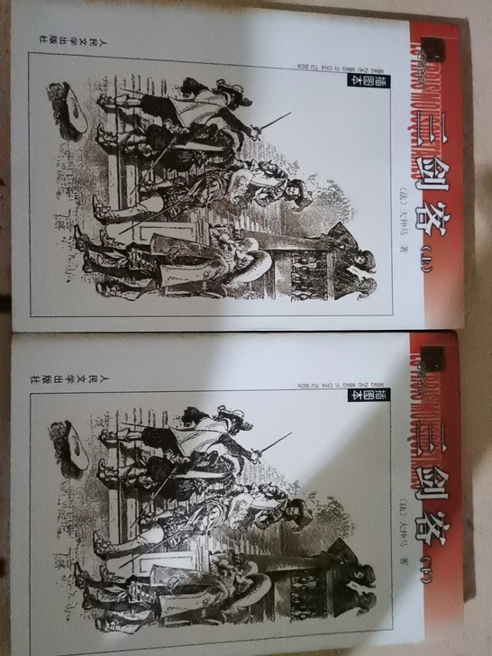 三剑客，法国名著，青少年阅读材料，上下两册...