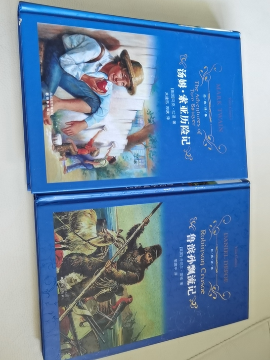 硬皮课外书,汤姆索亚历险记,鲁滨逊漂流记,...