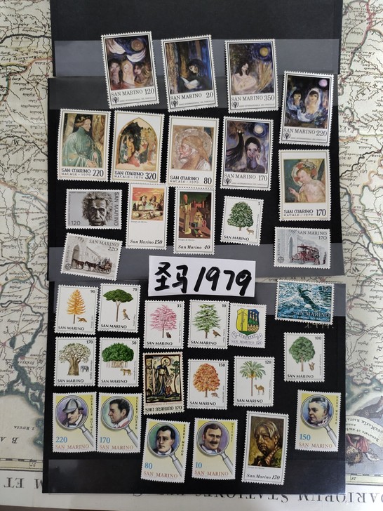 圣马力诺1979年票一组,无贴成套,品相如...