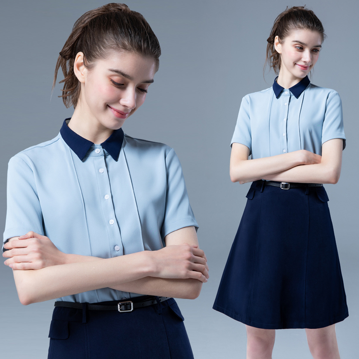 职业套装女夏季短袖套裙公务员教师面试高端气...