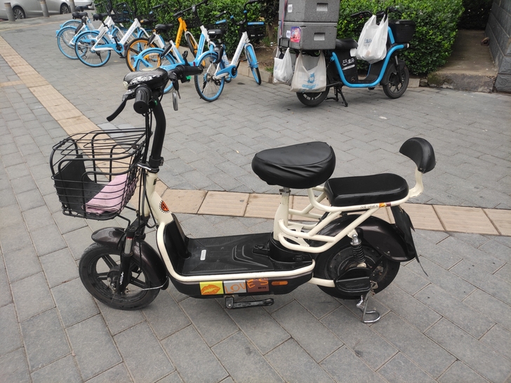 爱玛48伏锂电池电动自行车。电池可以取下来...