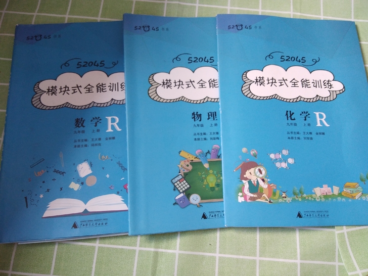 九年级上数学物理 化学教辅书 几乎全新 ...