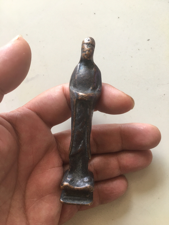 辽人辽代铜人铜佛像,传世包浆 面容姣好 铜...
