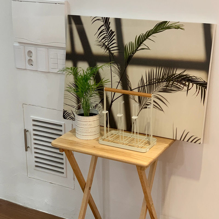 ins风卧室装饰画棕榈树植物挂画树影婆娑小...