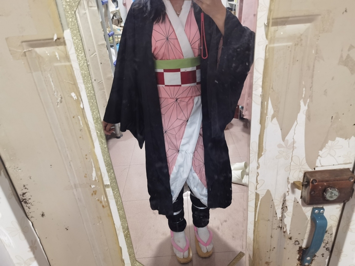 鬼灭之刃弥豆子cos服大全套有鞋有毛m/s