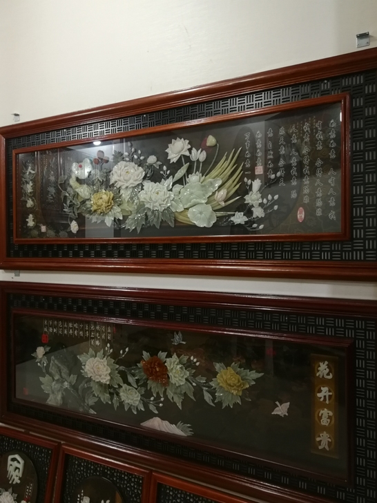 玉石雕刻画,手工艺品!