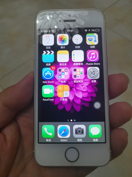 个人使用iPhone 5s，系统版本9.3...