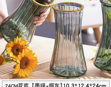 两件套:13.99 创意玻璃花瓶插花...