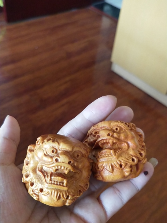 柏崖饕餮手把件
