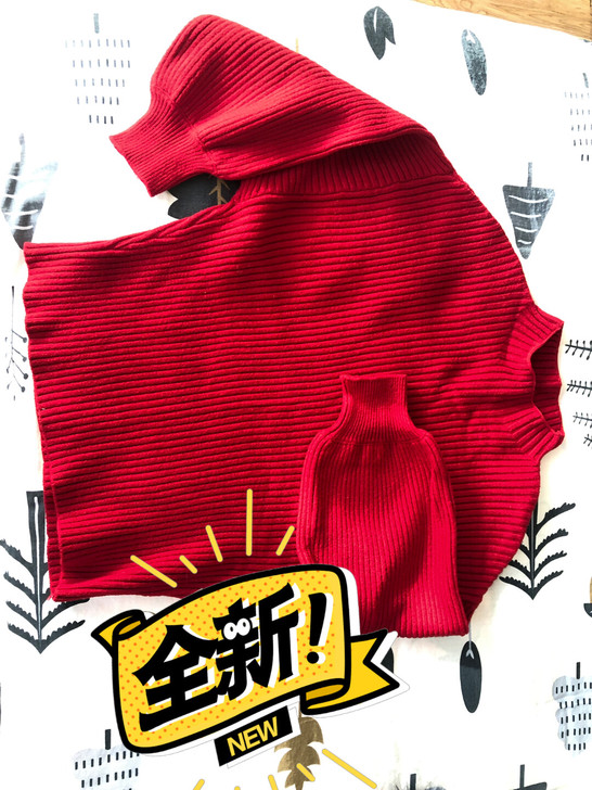 本命年大红色韩版毛衣。