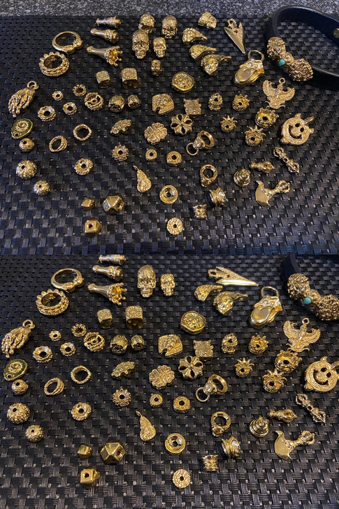 文玩配饰 星月金刚椰蒂百香籽桃核配饰隔片背...