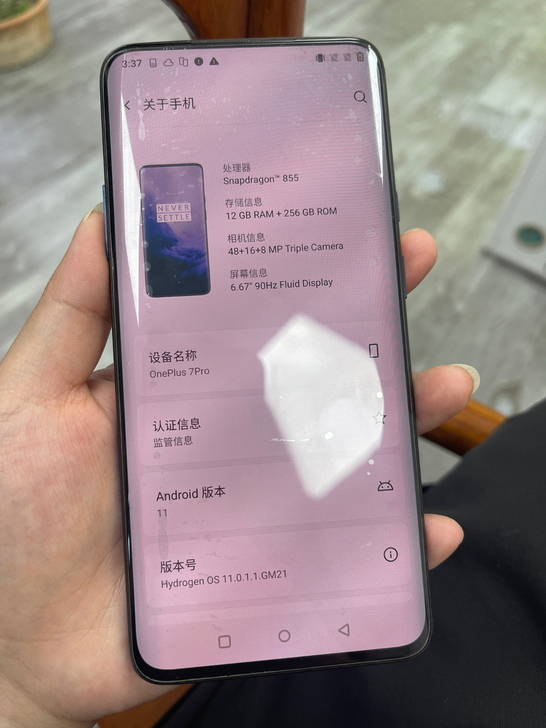 一加7pro 12+256g纯原无拆修成色...