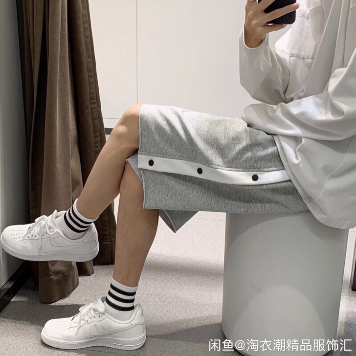 网红短裤男夏季外穿运动五分裤潮牌ins潮流...