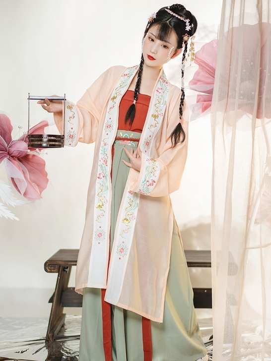 花神记夏至宋制汉服长褙子齐腰日常原创汉服吊...