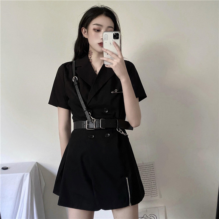 西服工装暗黑连衣裙