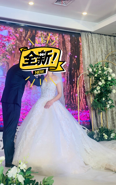 大拖尾婚纱,只穿了一次,迪士尼在逃公主小仙...